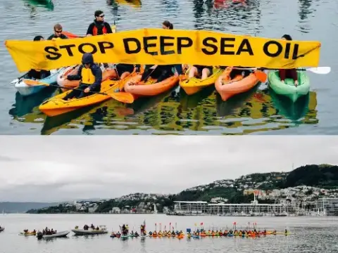 Chevron Deep Sea Drilling Flotilla Protest, Wellington, New Zealand