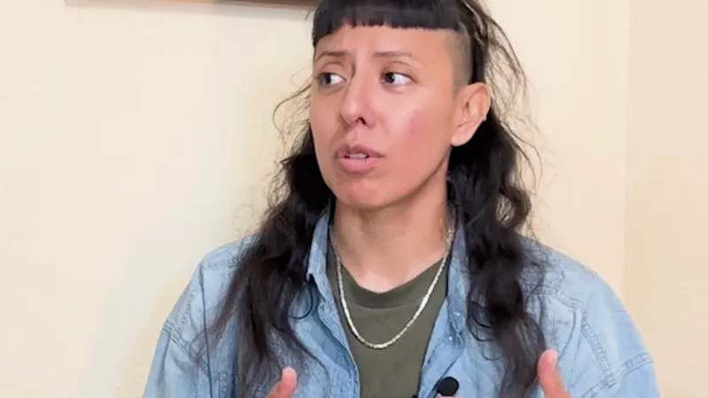 Zulma speaking during an interview